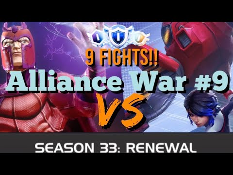 MCOC - Alliance War - Season 33 - War #9 - 9 FIGHTS!! - Magneto Vs Peni Parker (Node 46)