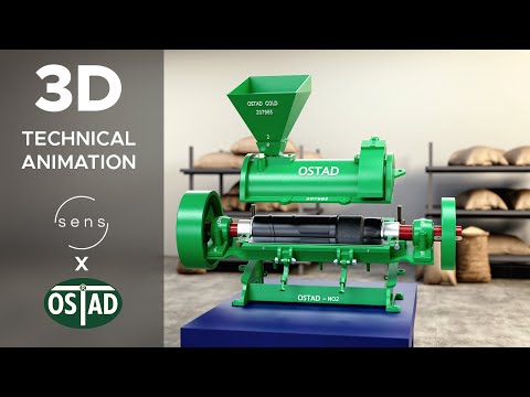 Part of a video titled How Ostad No. 2 Rice Huller Works | 3D Technical Animation ... - YouTube
