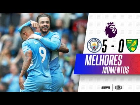 Gols e lances de Manchester City x Norwich