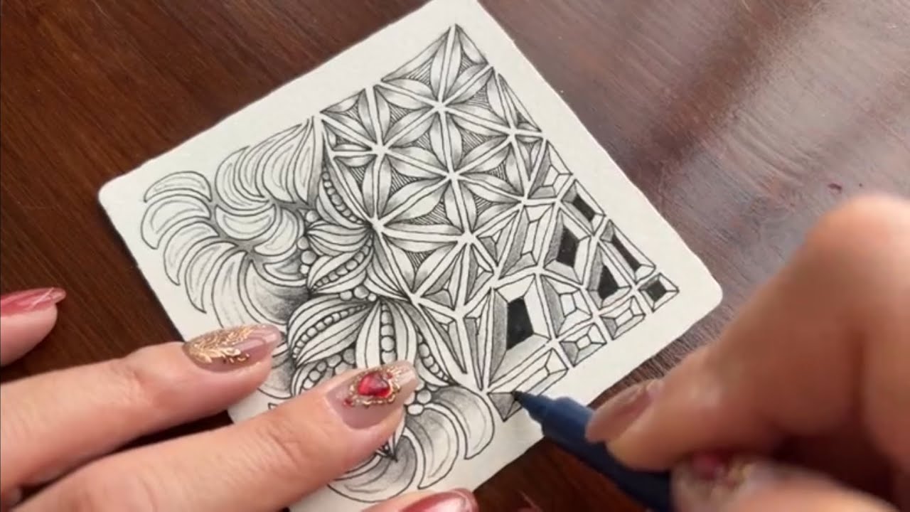 インスタライブ・今年のタングルトリポリ！　instagram live / Zentangle/ Tripoli