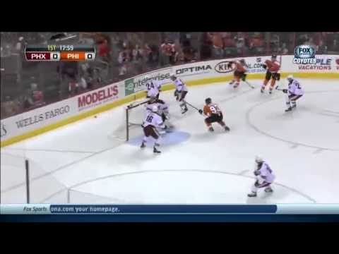 Phoenix Coyotes Goalie Thomas Greiss Makes A Big Save