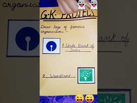 G.K. Project for class 4th 💗💖#logos #gk #project #file #easiest #easiest #class #organizations #best
