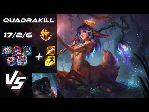 JUNGLE Lillia vs Udyr [QUADRAKILL] - NA Challenger Patch 14.23