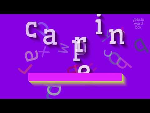 , title : 'CAPRINE - HOW TO PRONOUNCE IT? #caprine'