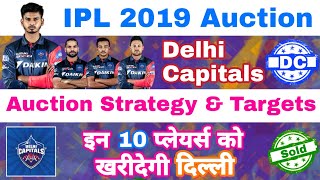 IPL 2019 Auction - Delhi Capitals Auction Strategy & 10 Targeting Players | MY cricket production