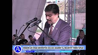 Kırşehir Ahi Evran Üniversitesi 2022 2023 Akademi Yılı Mezuniyet Tören