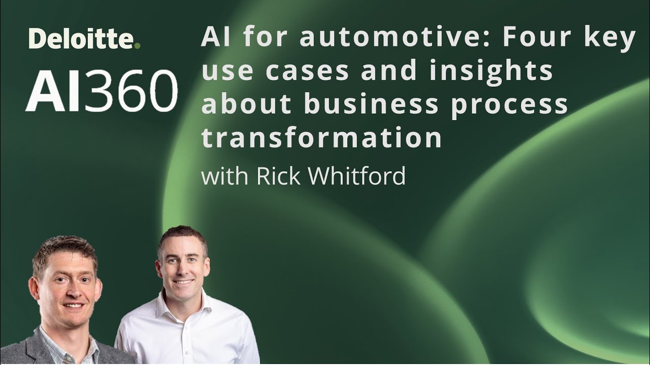 AI for automotive: Four key use cases and insights about business process transformation