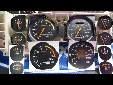 1986 Mustang GT - Cluster Gauge Overlay Kit and Needle Paint