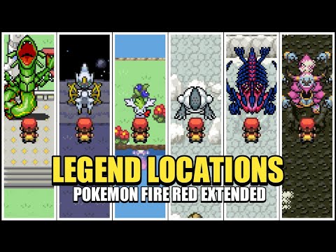 POKEMON FIRE RED EXTENDED 3.5.4 - ALL LEGENDARY [GEN 1-8] POKEMON LOCATIONS !!