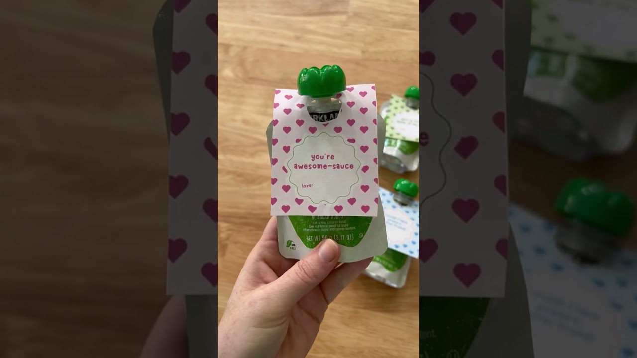 Free printable applesauce valentines