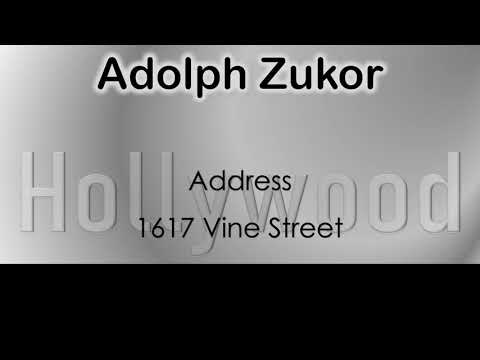 Adolph Zukor   How to pronounce Adolph Zukor Hollywood Actor from 1617 Vine Street?