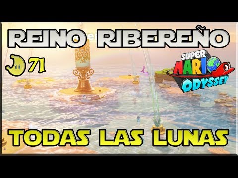 Super Mario Odyssey - Guia 100% - Todas las Lunas - Reino Ribereño - Español