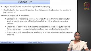 Distress Transfer Function - Fatigue Cracking