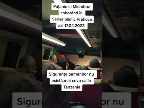 Panică în microbuzul care cobora în Salina Slănic
