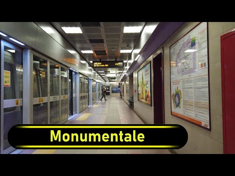 Metro Station Monumentale - Milan 🇮🇹 - Walkthrough 🚶