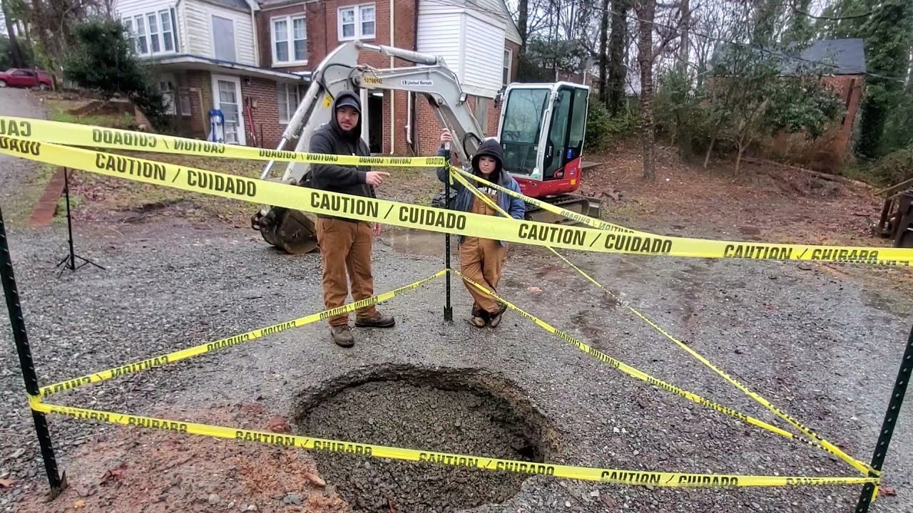 Sinkhole Repair - Time-lapse of Dig and Fill with Excavator #lazypondfarm LighterDays Homestead