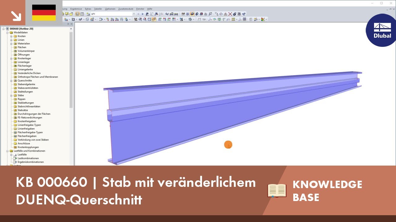 KB 000660 | Stab mit veränderlichem DUENQ-Querschnitt