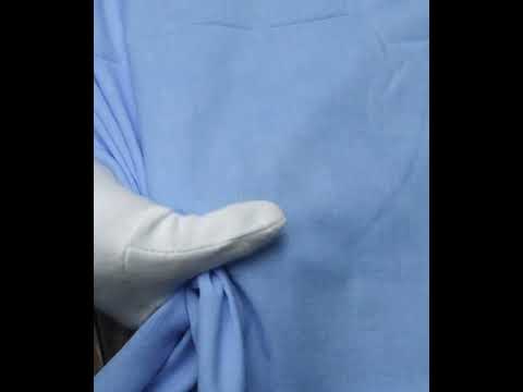 Stripe Sky Blue Pure Cotton 77 GSM Handwoven Fabric 49 — video