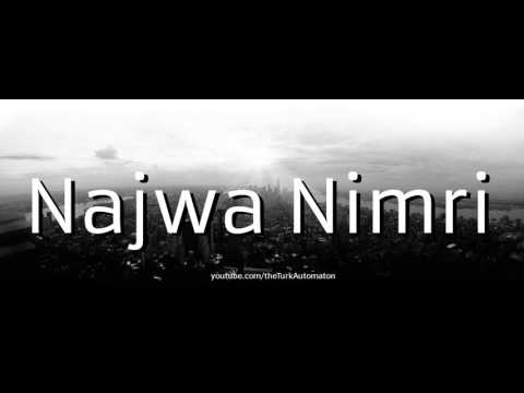 How to pronounce Najwa in Spanish