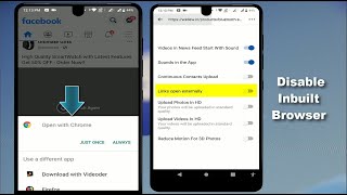 How to Enable or Disable in-app Browser of Facebook in Android