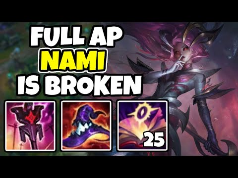 Challenger support plays FULL AP NAMI EMAX | Nami Support | 13.21 League of Legends