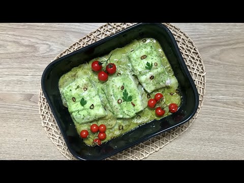 MERLUZA AL HORNO con PATATAS PANADERA y SALSA VERDE ¡Delicioso y Sano!