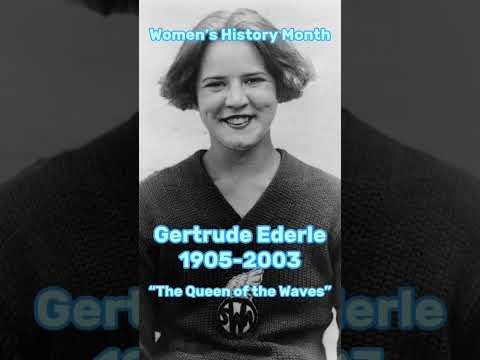 Gertrude Ederle, the first woman to swim across the English Channel! 🏊‍♀️ #womenshistorymonth