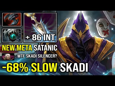 WTF -68% Move Slow NEW Meta Skadi Silencer with 86 Perma INT Satanic Butterfly Dota 2