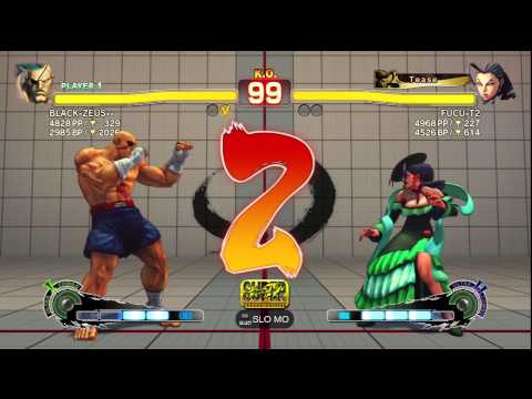BLACK-ZEUS-- [Sagat] vs. FUCU T2 [Rose] | PS3 SSF4 Arcade Edition