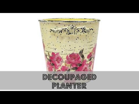DIY Decoupage Planter