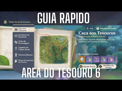 Guia Caça aos Tesouro : Area dos Tesouros 6 - Genshin Impact