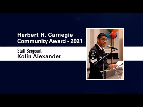 Herbert H Carnegie Community Award Staff Sergeant Kolin Alexander