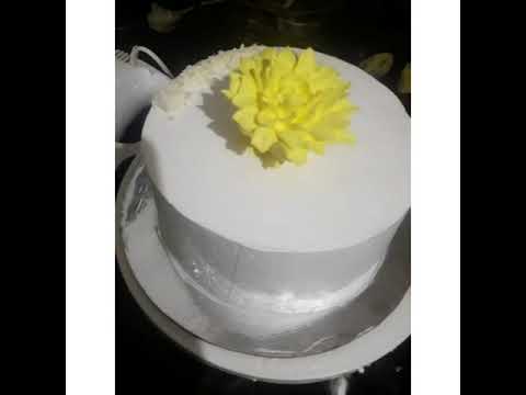 white forest cake decoration so simple humple