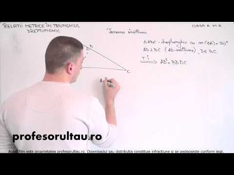 teorema inaltimii triunghiul dreptunghic - profesorultau.ro