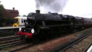 preview picture of video 'Black 5 44932 departs Tonbridge 8/6/14'