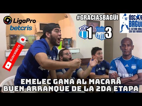 MACARA 1 EMELEC 3 | Reacción con amigos | Liga pro 2da Etapa | Gracias Bagüi Último Baile