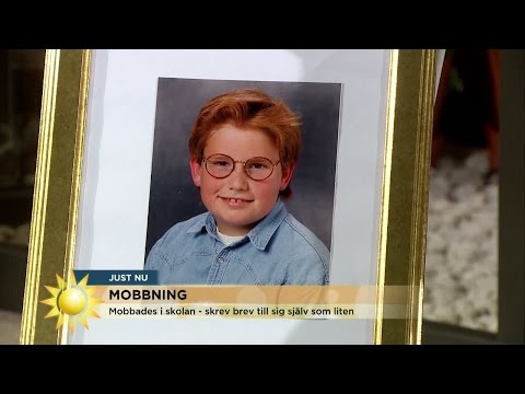 Mobbades i skolan - skrev brev till sig själv som liten - Nyhetsmorgon (TV4)