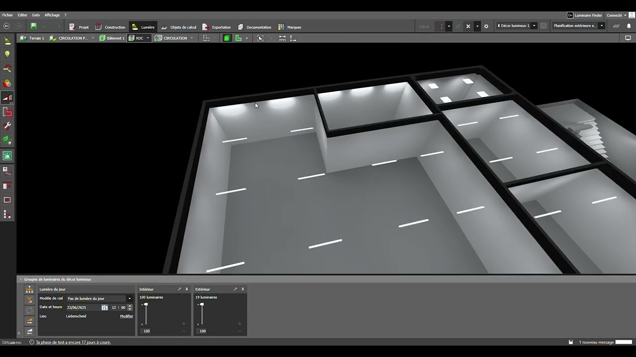 Projet d'éclairage industriel