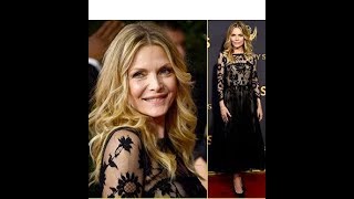 Michelle Pfeiffer Looks Beautiful in Black on the Emmys 2017 Red Carpet