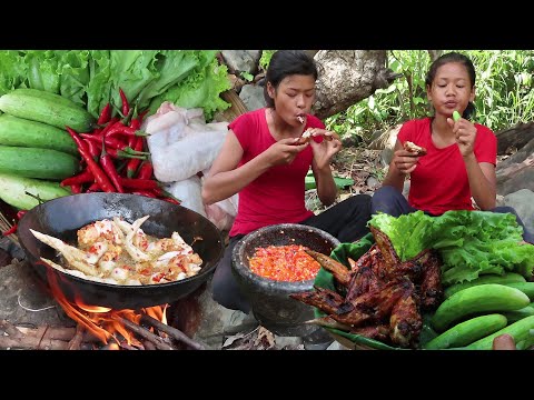 Cooking Chicken wings with Cucumber Salad and Peppers sauce for dinner ideas - My Natural Food ep 34