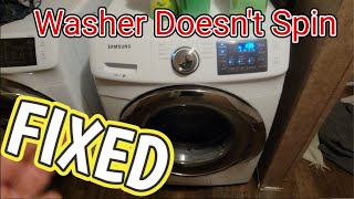 Samsung washer won't spin — easy 20 dollar fix