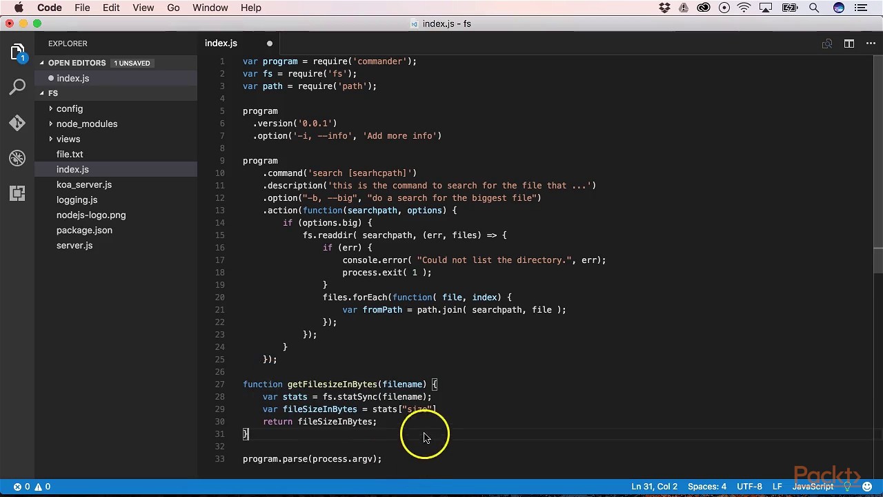 Mastering Node.js : Iterating Over Files and Folders | packtpub.com
