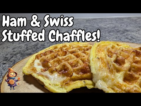 Delicious Ham And Swiss Stuffed Chaffles Recipe - You've Got To Try This! #food #chaffle #cooking