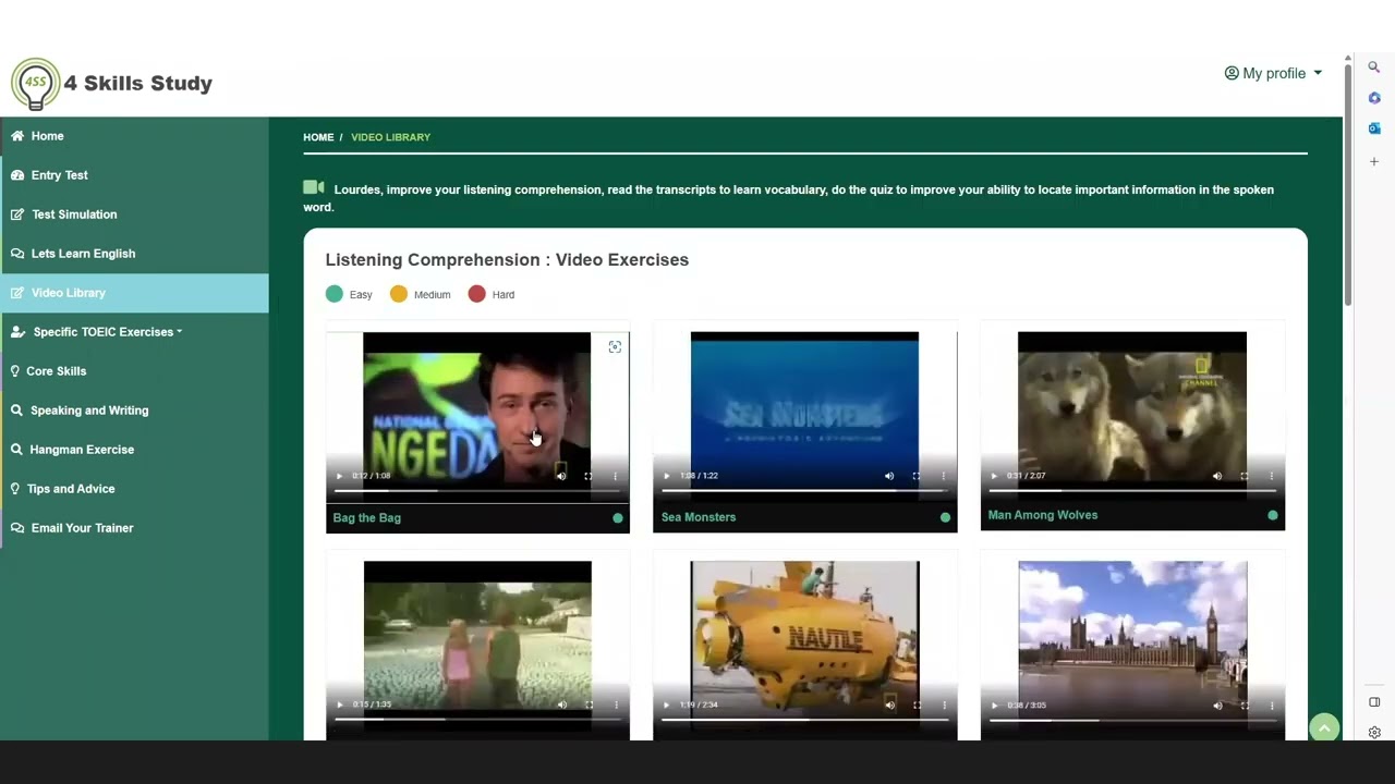 Video tutorial 4Skills Study