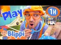Blippi S Indoor Playground Pretend Play 1 HOUR OF BLIPPI Educational Videos For Kids