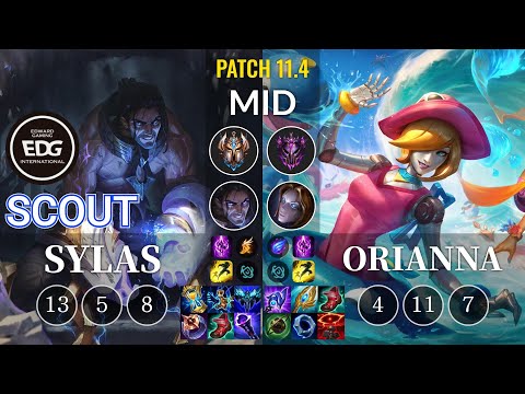 EDG Scout Sylas vs Orianna Mid - KR Patch 11.4