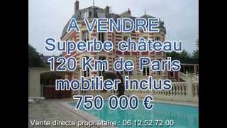 preview picture of video 'Superbe château à vendre en Picardie, 17 pièces, proche Paris, 750000€ mobilier inclus'