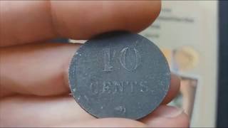 Belgische Munt: 10 cent 1823 33 St-Bernard