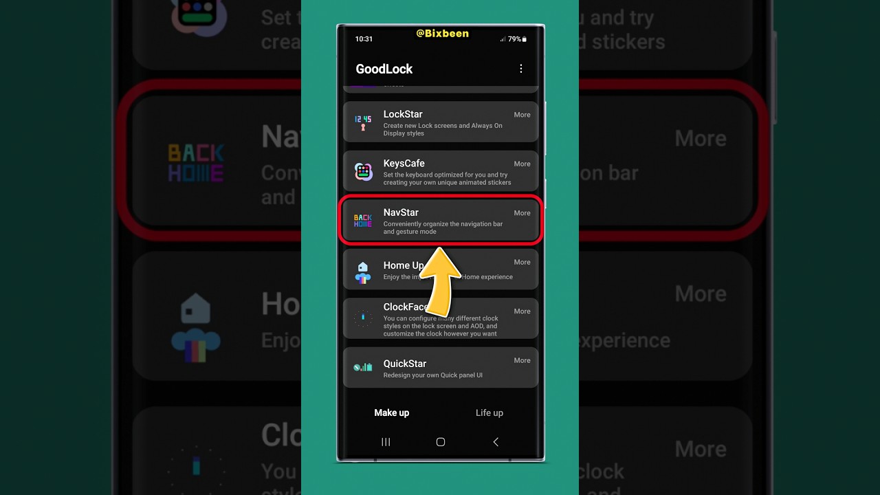 Make navigation bar smaller on Samsung | good lock navstar #shorts