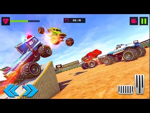 Police Truck Derby Monster Car Crash Stunts Android Game #Monster Truck Video Games - Truck Games 3D